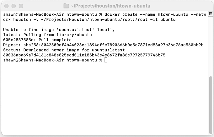 Docker Create