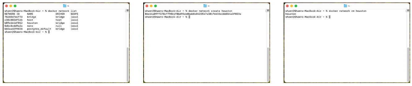 Network Command Outputs